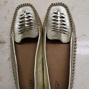 Ugg metallic loafers moccasin flats 7.5